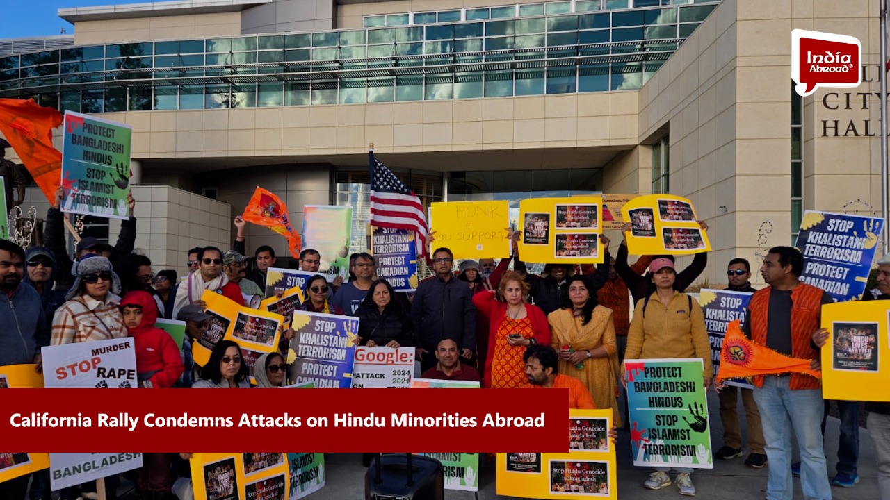 California Rally Condemns Attacks on Hindu Minorities Abroad